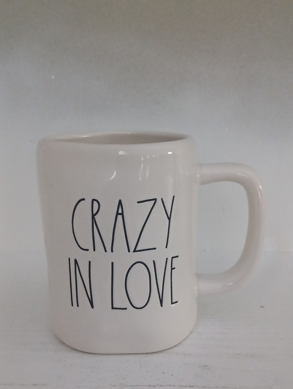 Rae Dunn White "Crazy In Love" Ceramic Mug